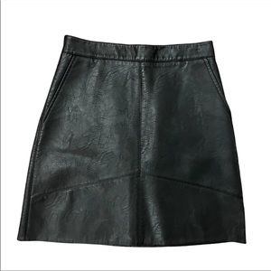 Zara black vegan leather skirt, Small
